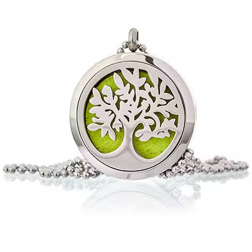 Aromatherapy Diffuser Stainless Steel Necklace – Tree of Life
