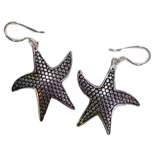 Handcrafted Sterling Silver Earrings – Star Fish