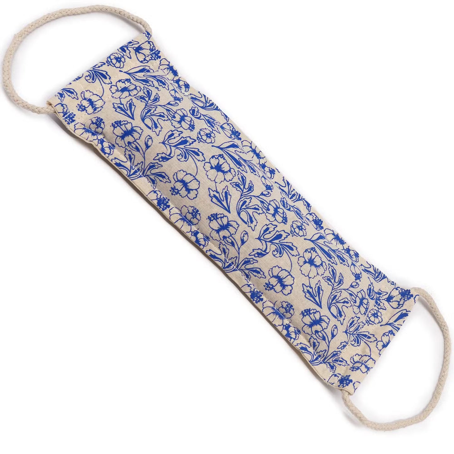 Natural Cotton Lavender Wheat Bag – Delicate Floral Print - Blue