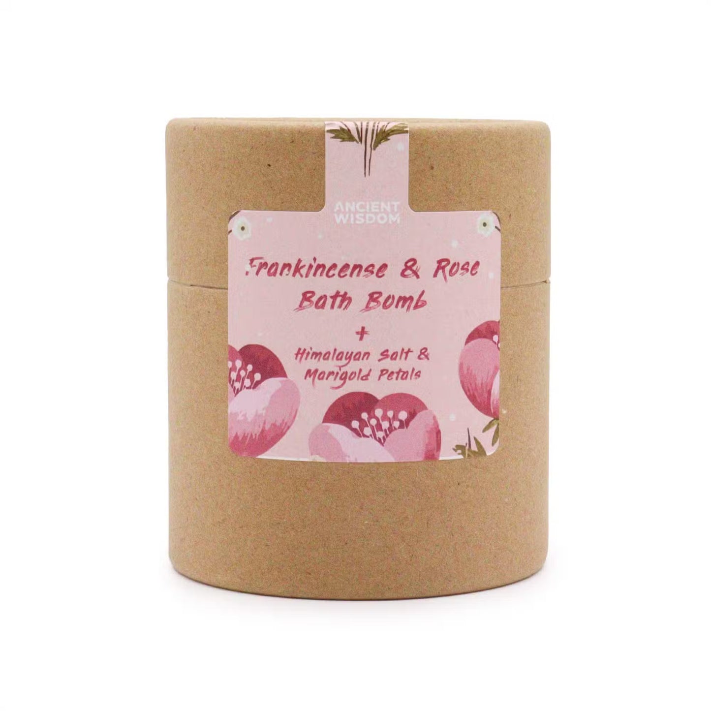 Frankincense & Rose Luxury Bath Set – Bath Bomb, Himalayan Salt & Petals