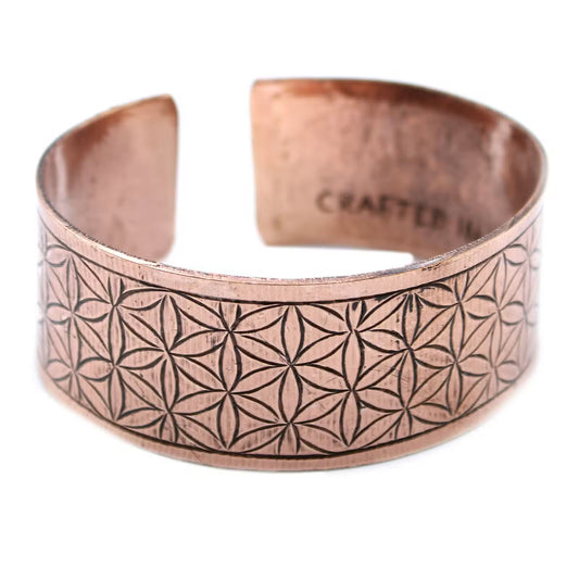 Flower of Life Bracelet – Handmade Copper, Nepal