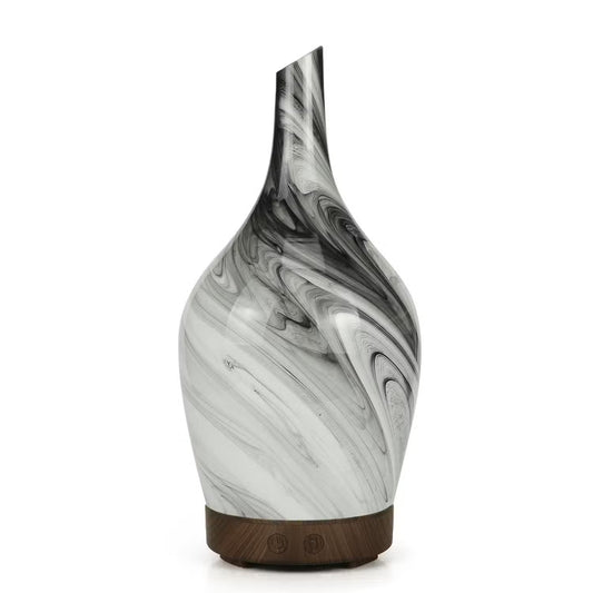 Abstract Grey Swirl Luxury Glass Aroma Atomiser