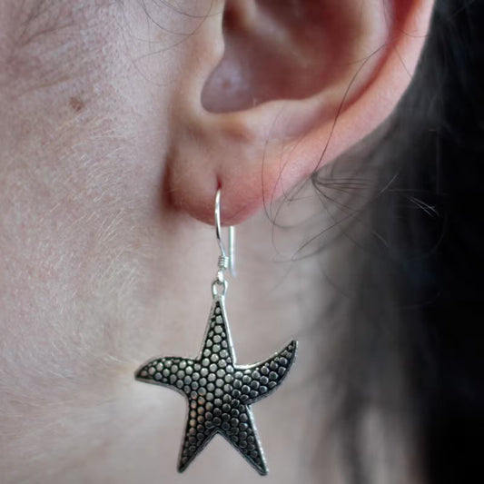 Handcrafted Sterling Silver Earrings – Star Fish