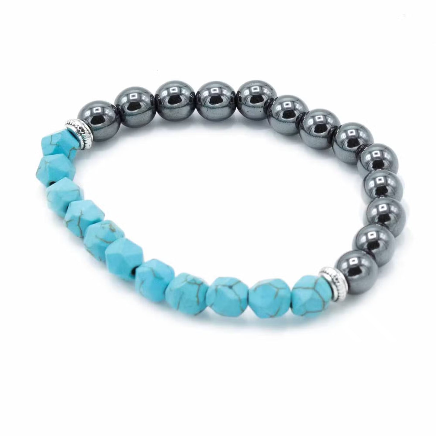 Faceted Turquoise Gemstone Bracelet – Magnetic Healing Bracelet