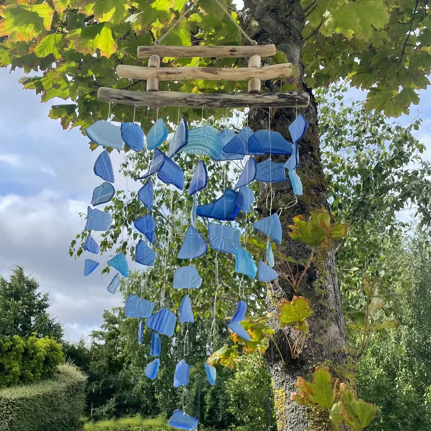 Ocean Song - Recycled Glass & Driftwood Wind Chime
