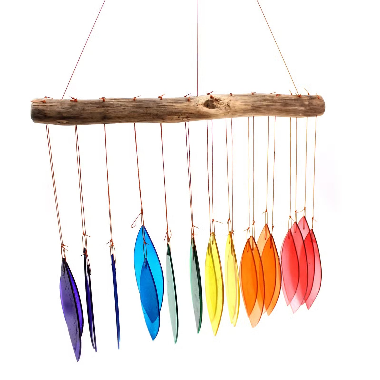 Tinkling Rainbows - Recycled Glass & Driftwood Wind Chimes