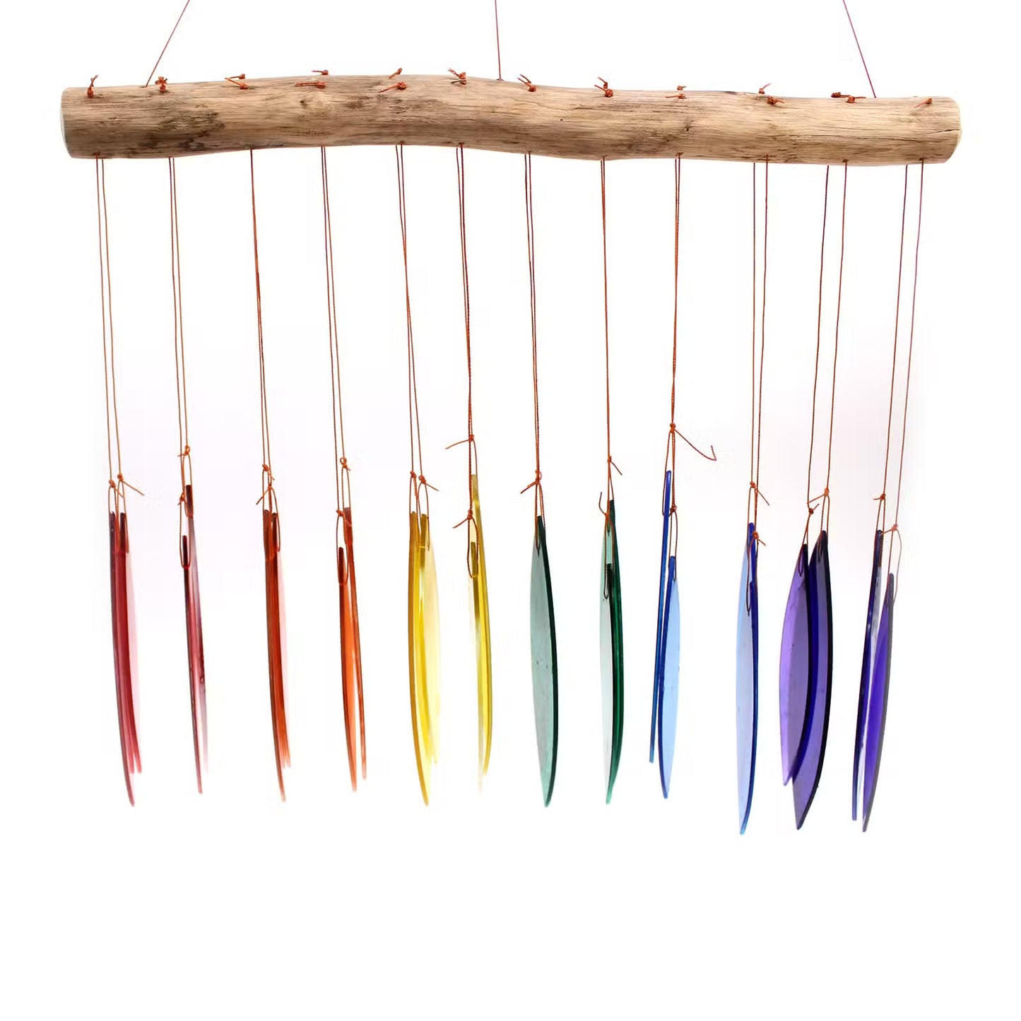 Tinkling Rainbows - Recycled Glass & Driftwood Wind Chimes